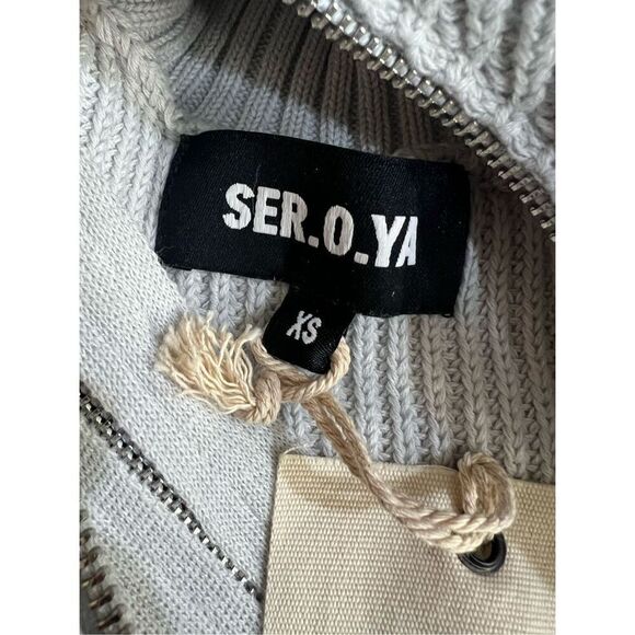 Revolve SER.O.YA Dress Womens XS Gray Oceana Mini Knit Sweater NWT - Picture 5 of 14